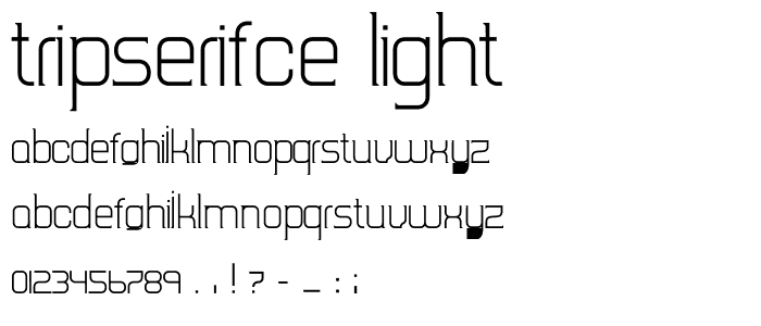 TripSerifCE Light font